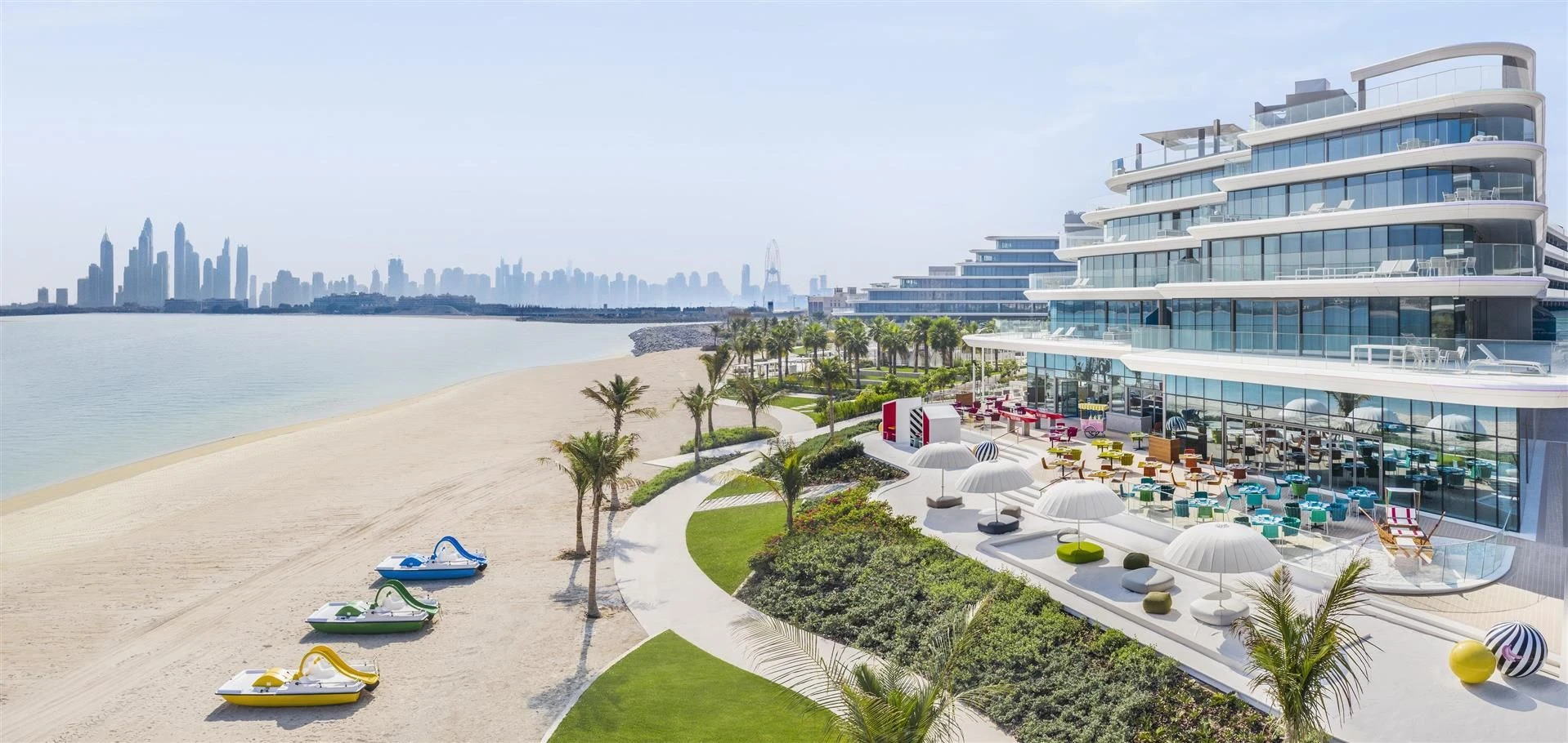 W Dubai - The Palm beachfront with skyline view, Dubai.