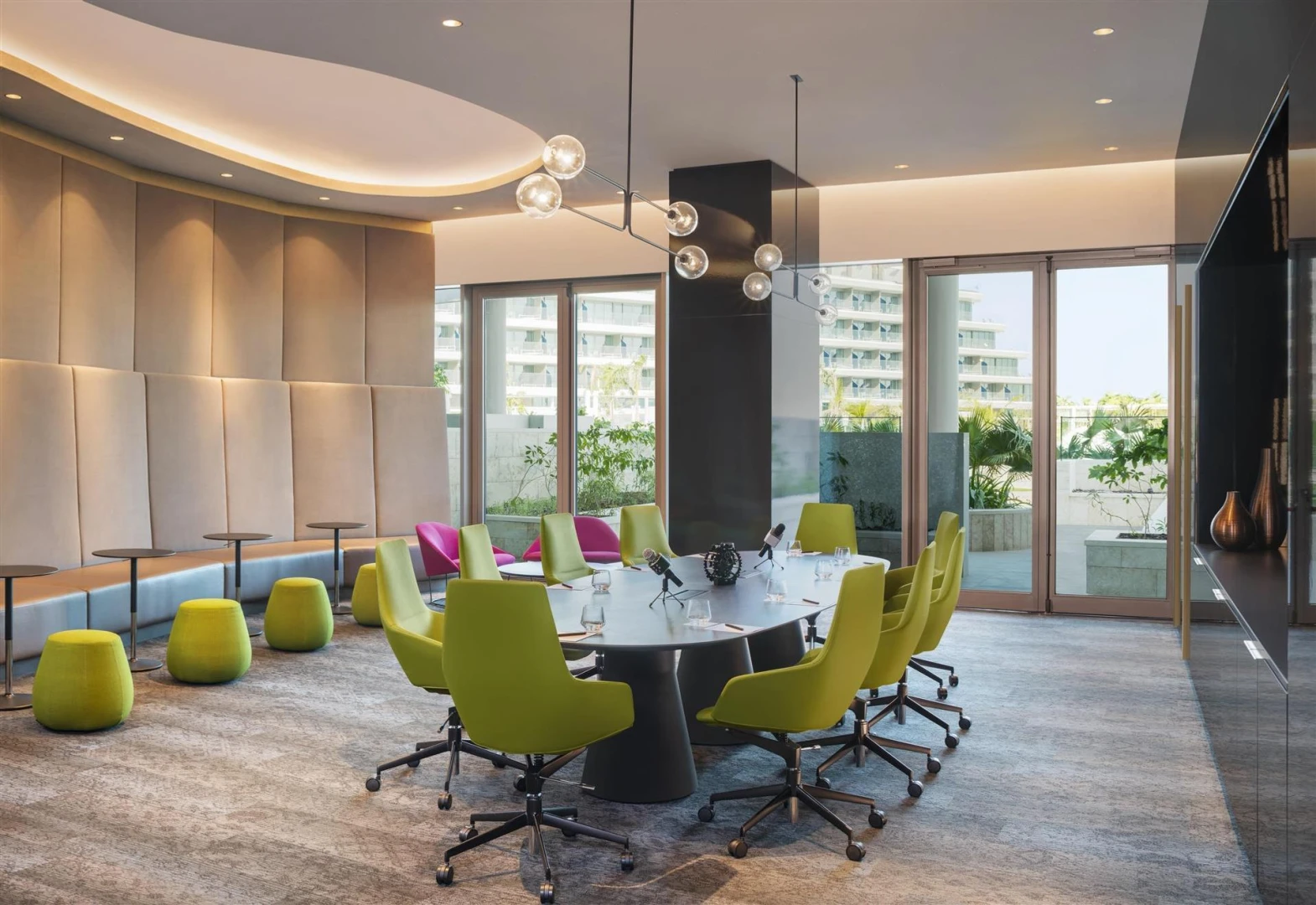 Modern meeting room at W Dubai - The Palm, Dubai.