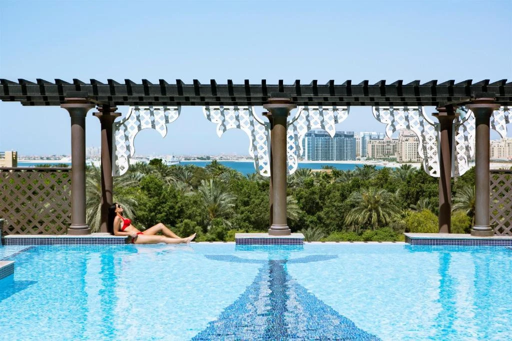Arjaan by Rotana pool with city skyline view, Dubai Media City.