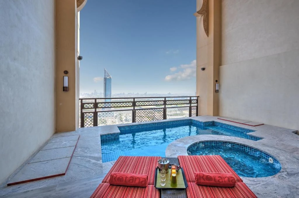 Private pool terrace at Arjaan by Rotana, Dubai Media City.
