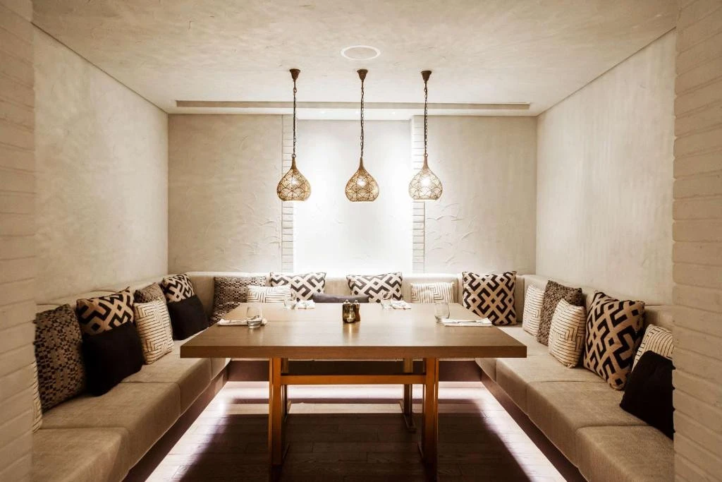Cozy dining area at Radisson Blu Hotel, Dubai Deira Creek.