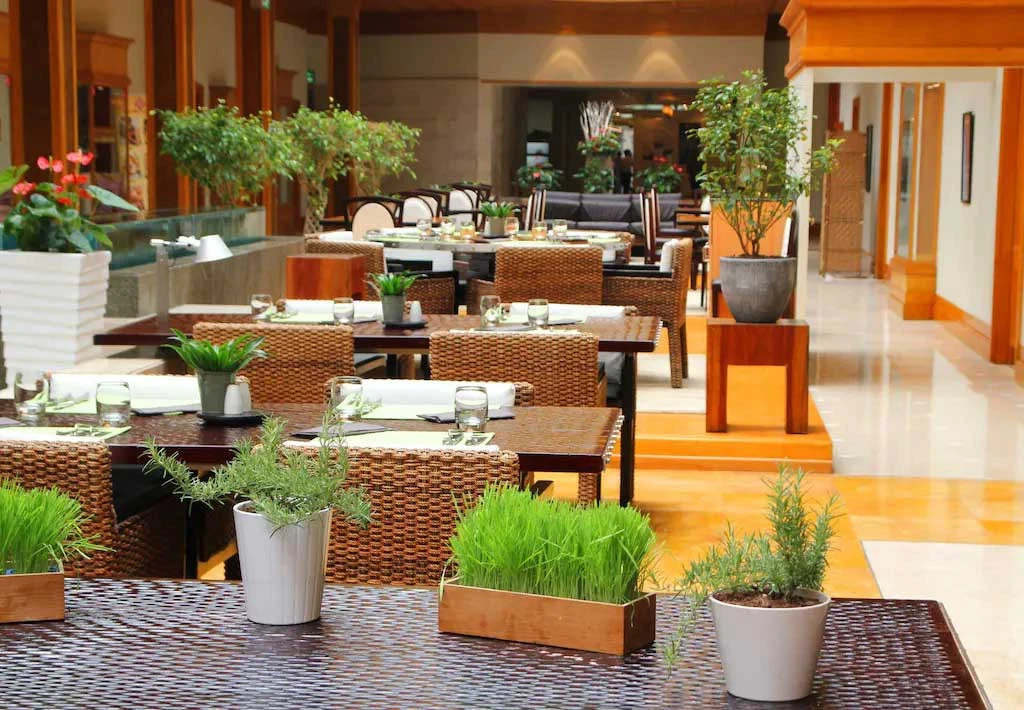Elegant dining area at Radisson Blu Hotel, Dubai Deira Creek.