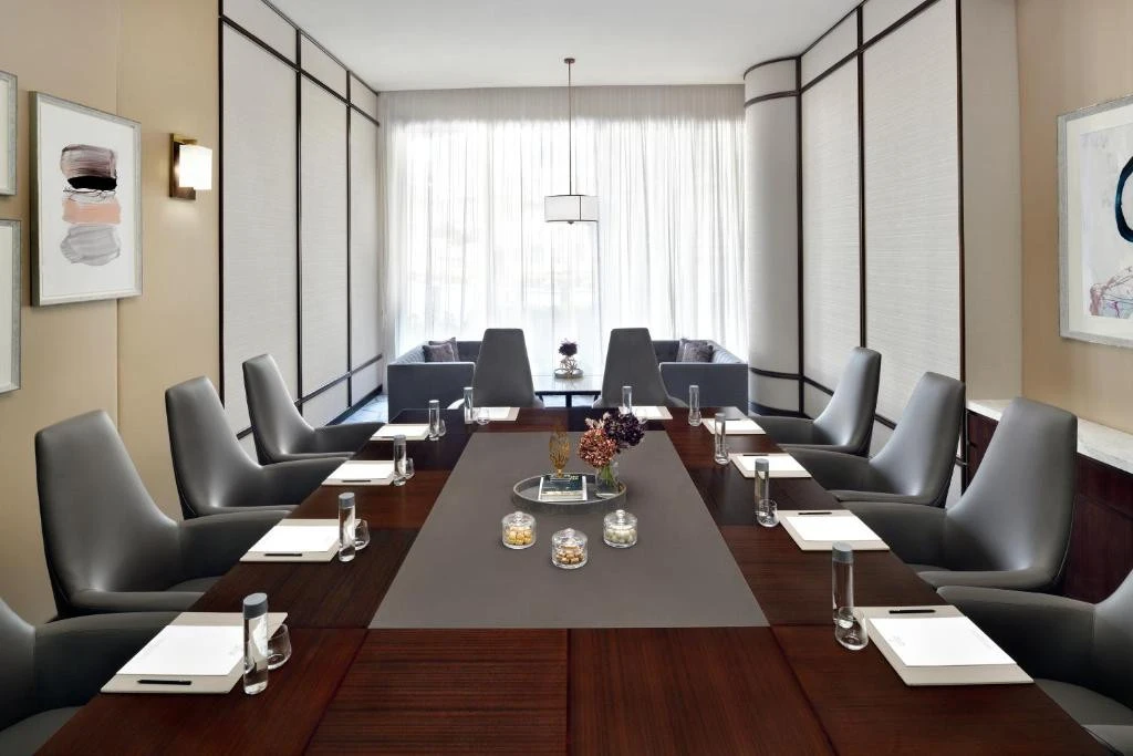 Stylish meeting room at Address Sky View, Dubai with sleek chairs.