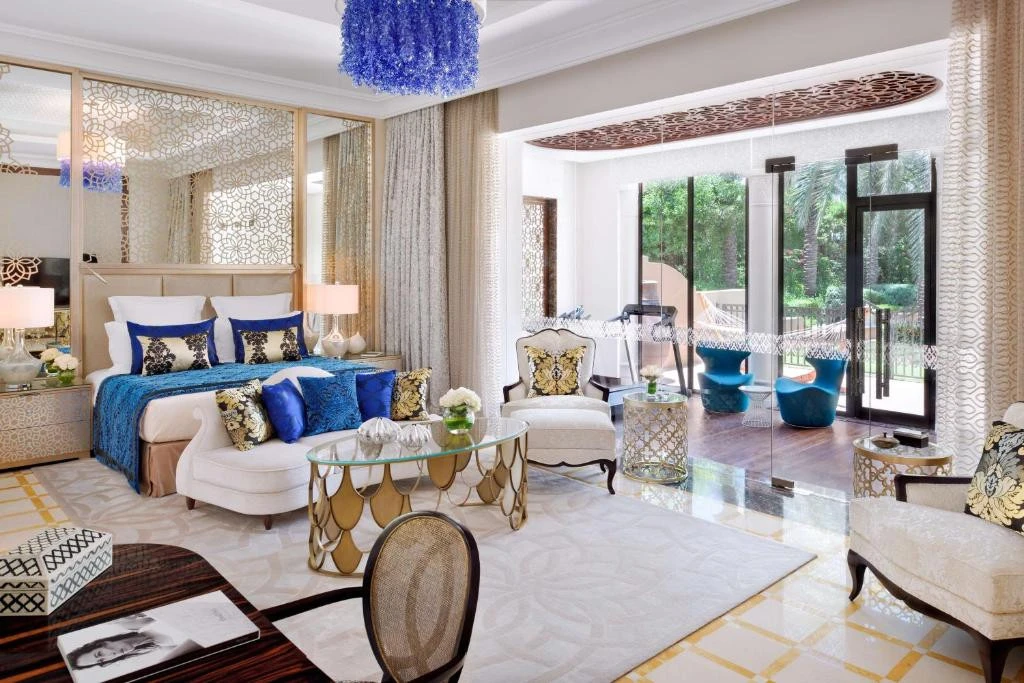Luxurious suite at One&Only Royal Mirage, Dubai with elegant decor.