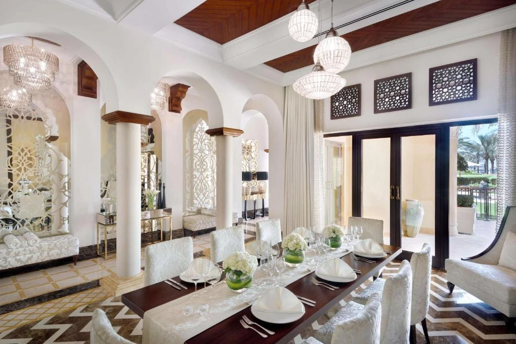 Elegant dining area at One&Only Royal Mirage, Dubai.