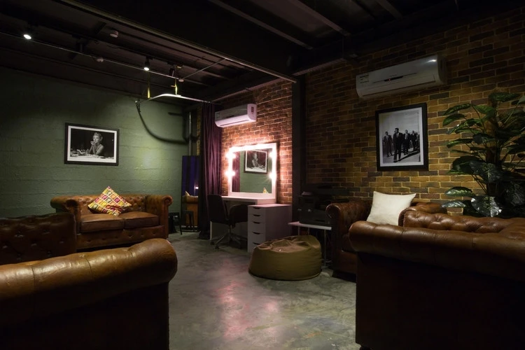 Cozy lounge with sofas, Warehouse Four, Dubai.