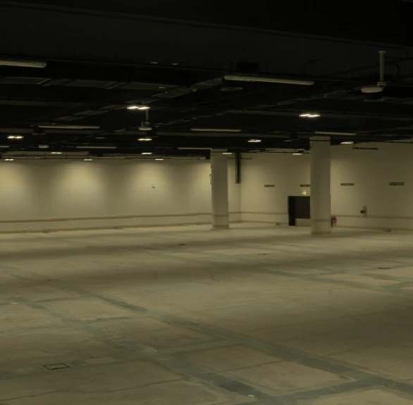 Spacious empty hall at Jafza One Convention Centre, Dubai.
