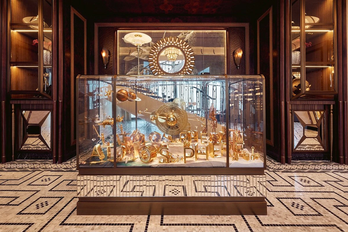 Luxurious interior display at Atmosphere Burj Khalifa, Dubai.