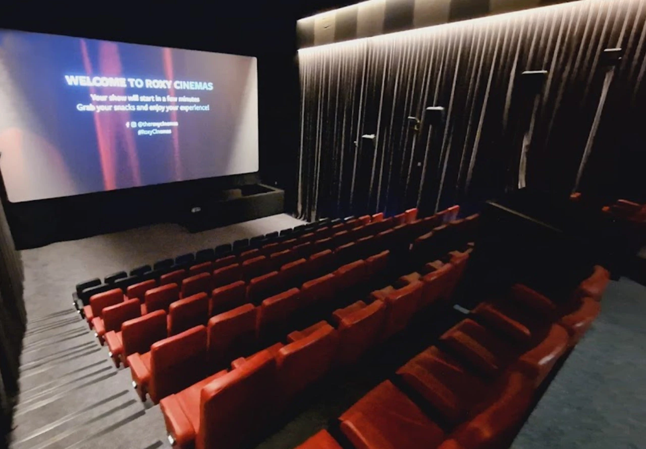 Roxy Cinema The Beach JBR auditorium with red seats, Dubai.