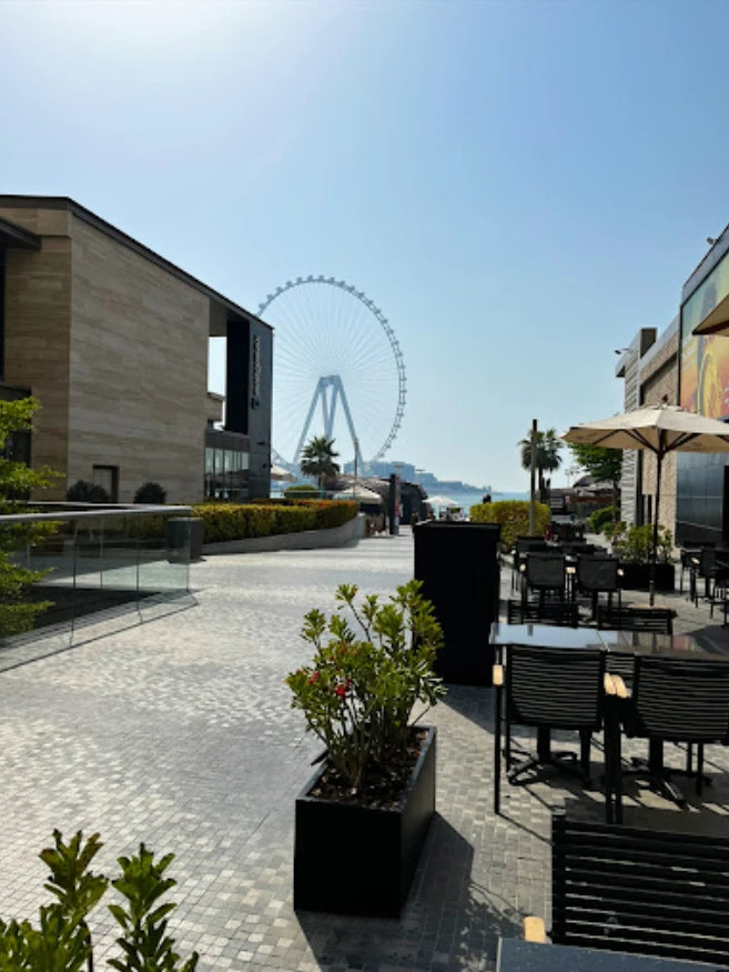 Roxy Cinema The Beach JBR Dubai with Ferris wheel in background.