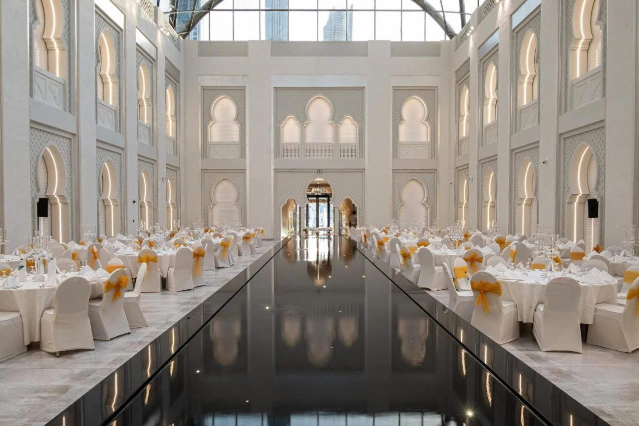 Elegant banquet hall at Arjaan by Rotana, Dubai Media City.