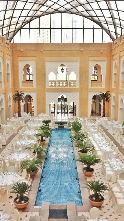 Elegant atrium with pool, Arjaan by Rotana, Dubai Media City.