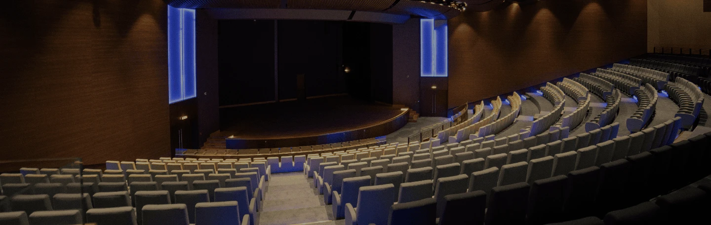 Jafza One Convention Centre auditorium with curved seating, Dubai.