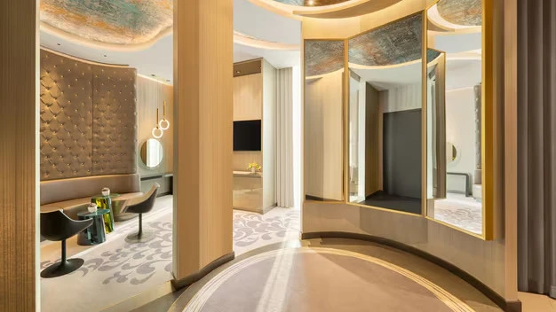 Elegant interior of W Dubai - The Palm venue in Dubai.