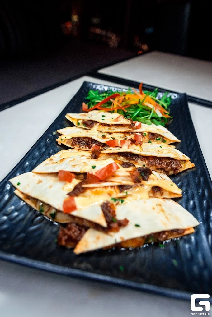 Quesadillas served at Atelier M restaurant in Dubai.