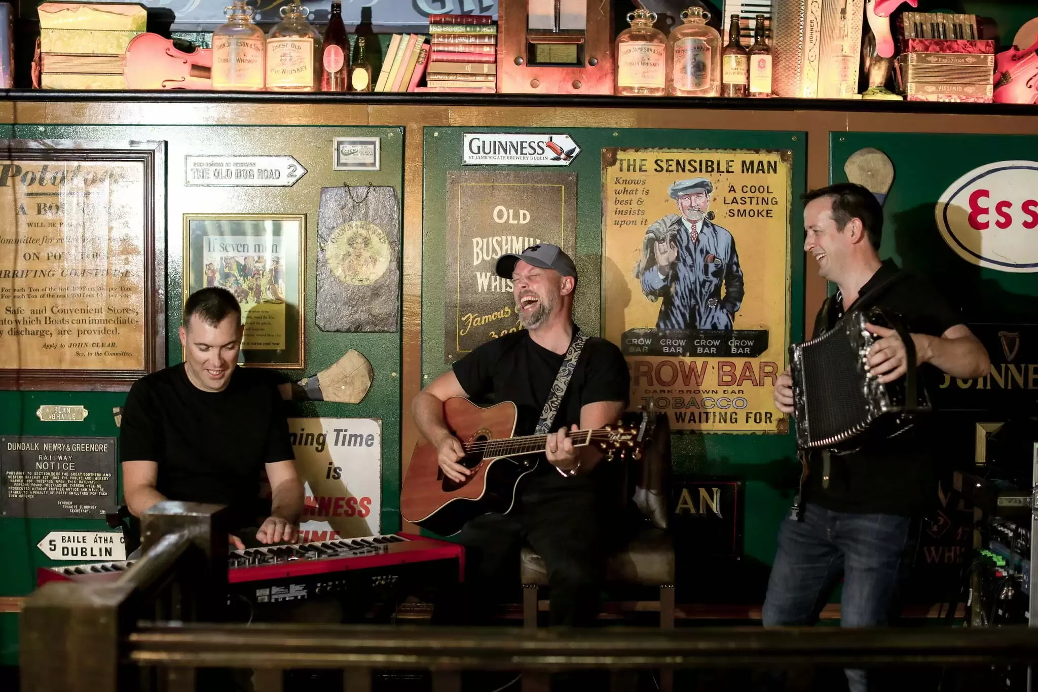 Musicians performing at McCafferty's Pub Jumeirah Village, Dubai.