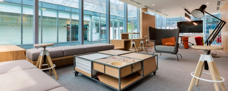 Modern meeting room at D3 Dubai Design District with stylish furniture.