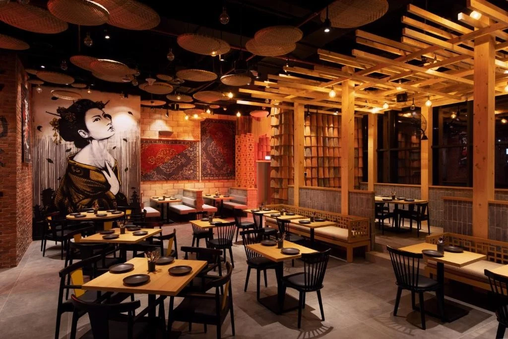 Stylish restaurant interior at Citymax Hotel Business Bay, Dubai.