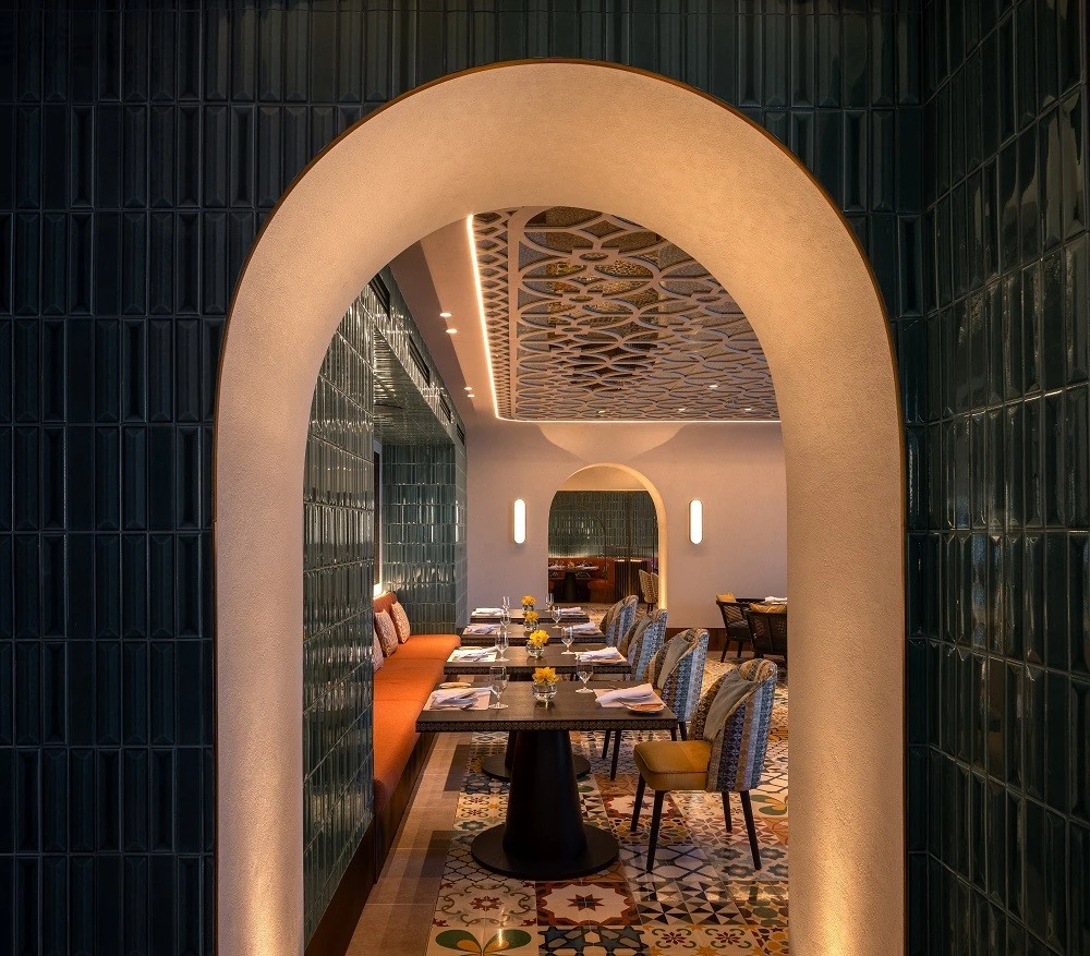 Elegant dining area at La Sirene Restaurant, Dubai.
