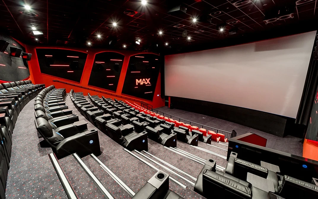 VOX Cinemas auditorium with large screen, City Centre Mirdif, Dubai.