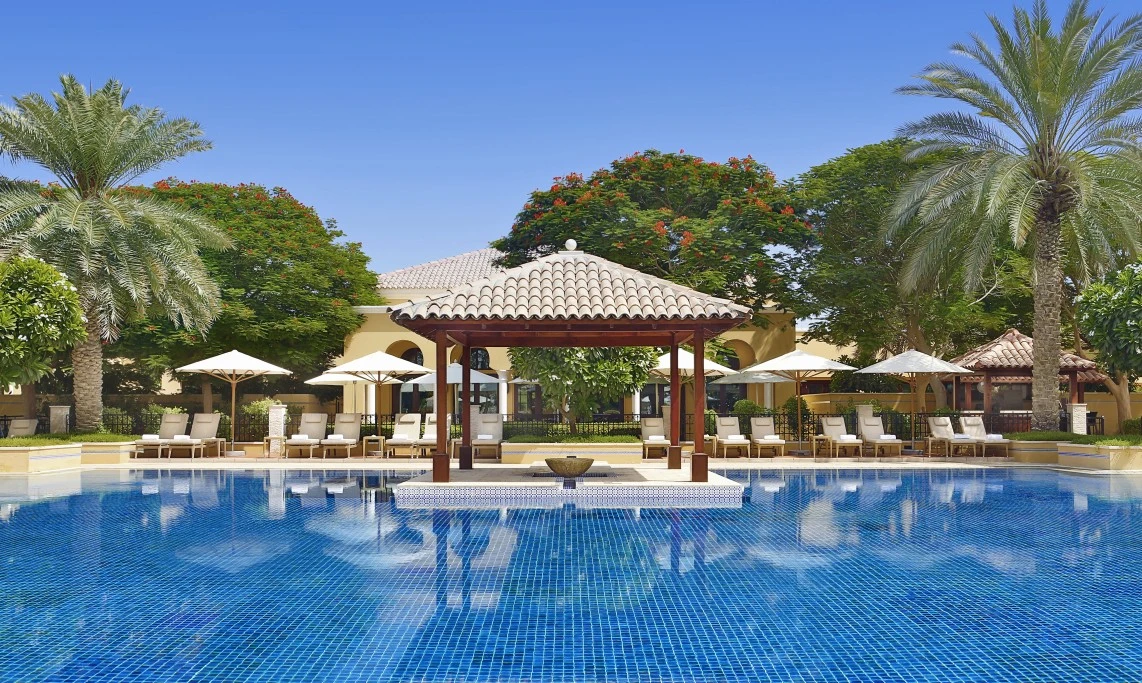 Poolside pavilion at Dubai Polo & Equestrian Club, Dubai.