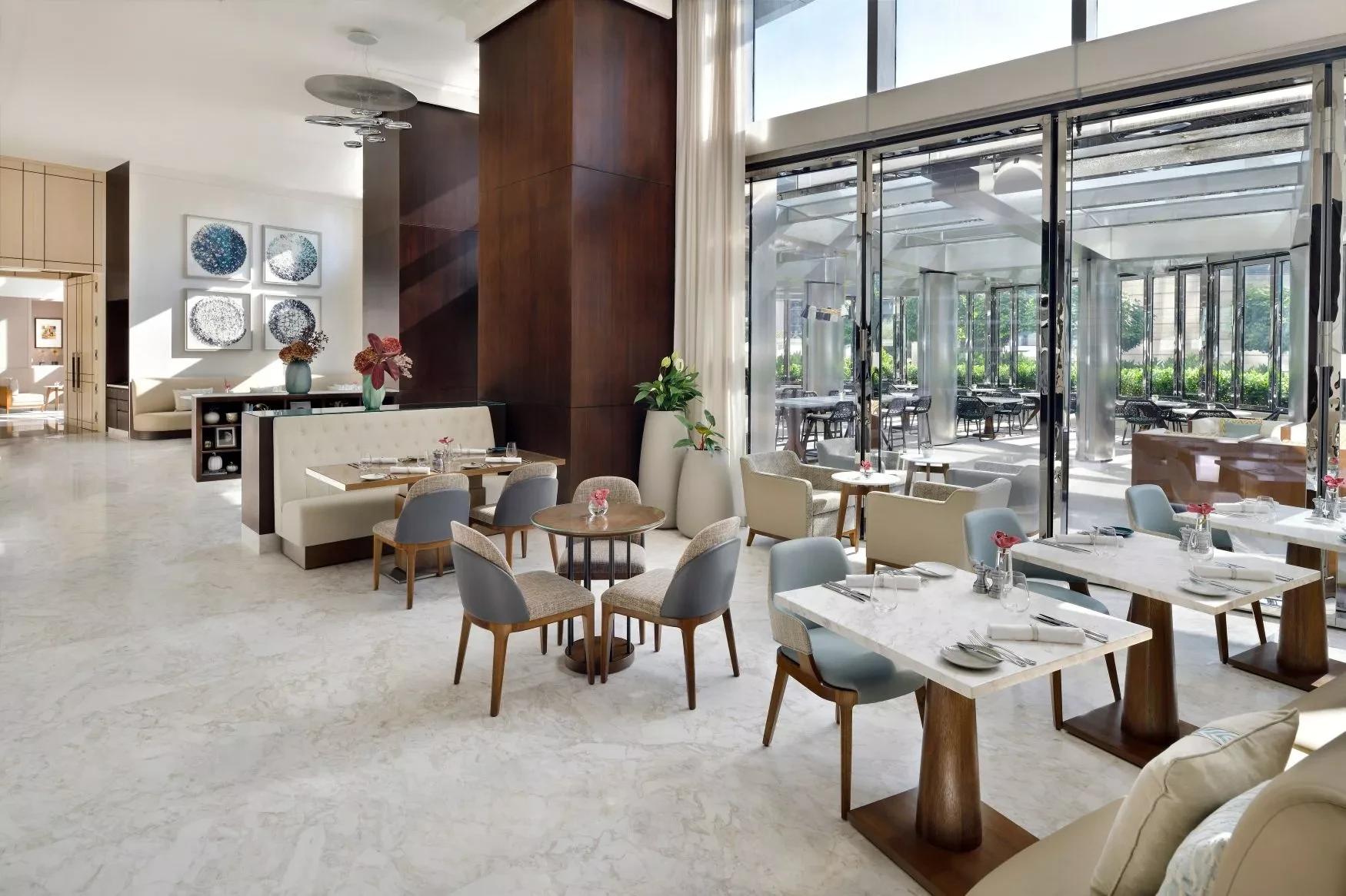 Elegant dining area at Address Sky View, Dubai.