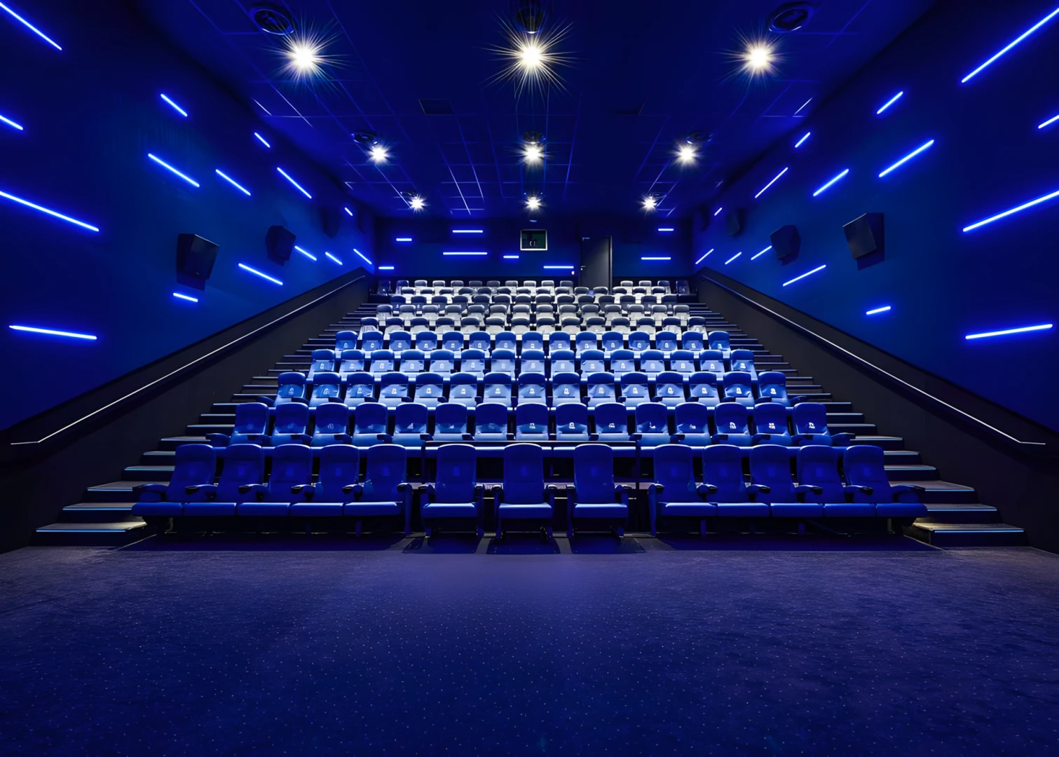 Empty theater at VOX Cinemas, City Centre Mirdif, Dubai.
