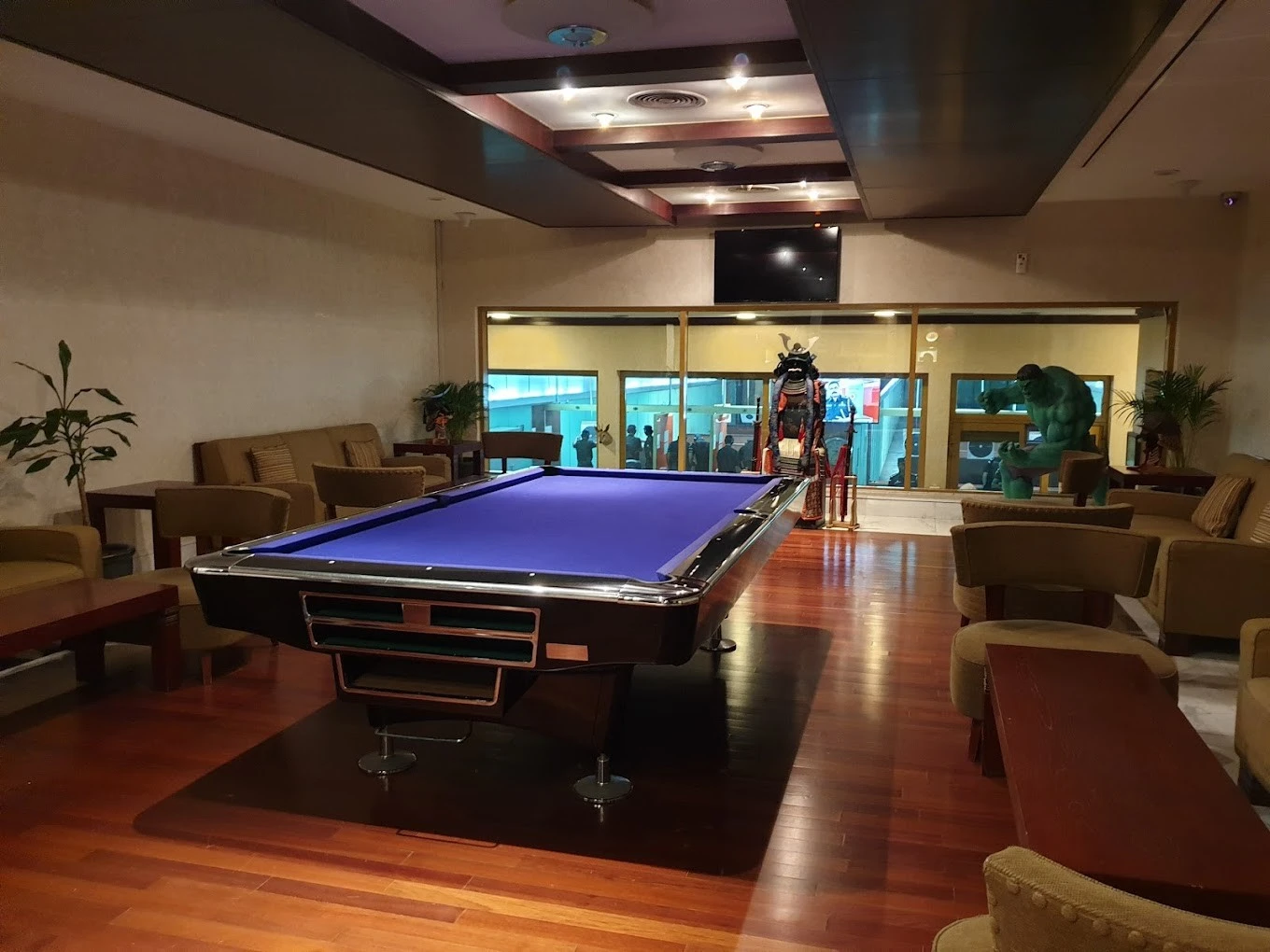 Billiards room at Sharjah Golf and Shooting Club, Sharjah.