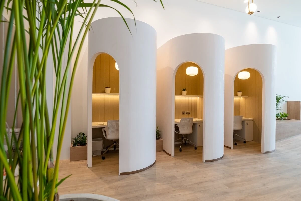 Modern workspaces at Cloud Spaces Circle Mall Dubai.