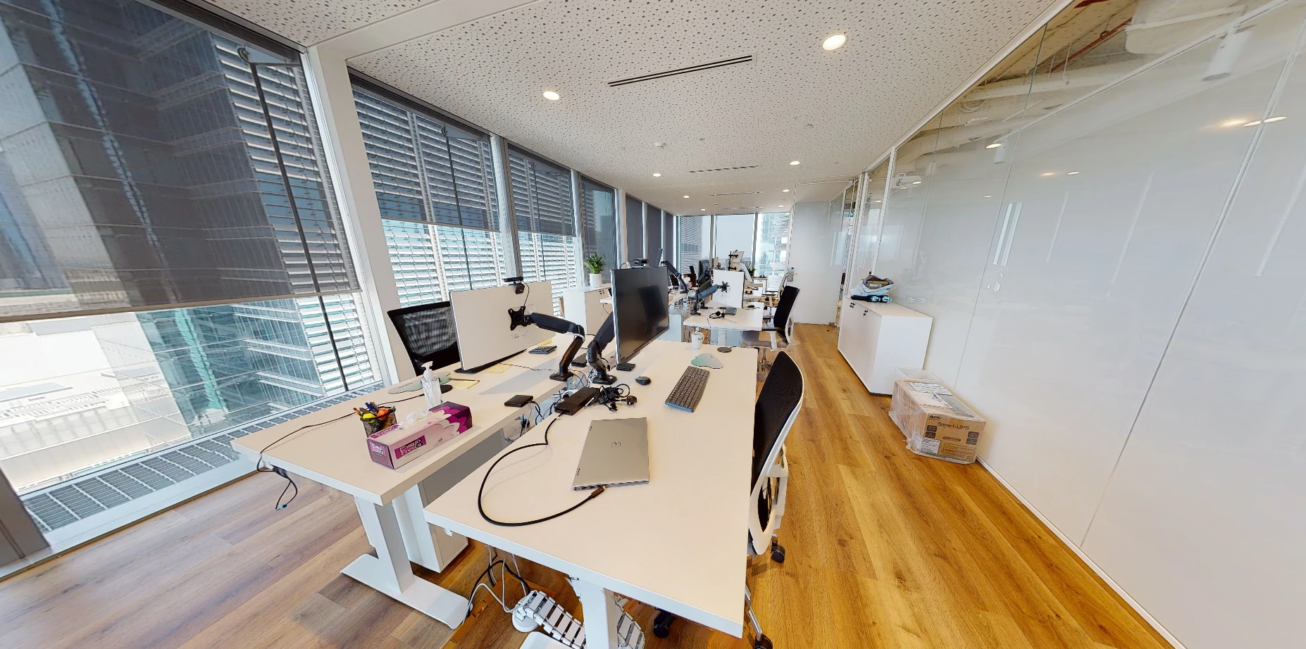 Modern office space at Cloud Spaces ADGM, Abu Dhabi.