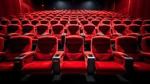 Empty red seats at Novo Cinemas Manar Mall, Ras Al-Khaimah