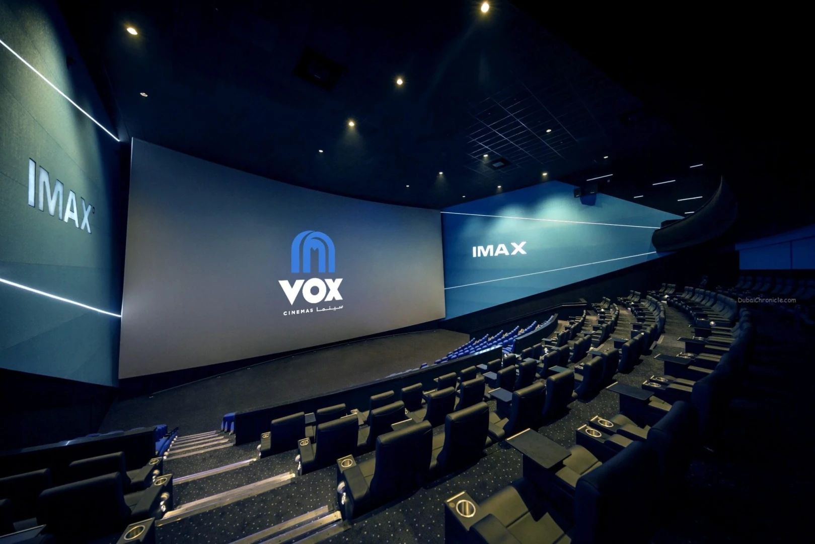 VOX Cinemas Al Hamra Mall IMAX theater, Ras Al-Khaimah seating view.