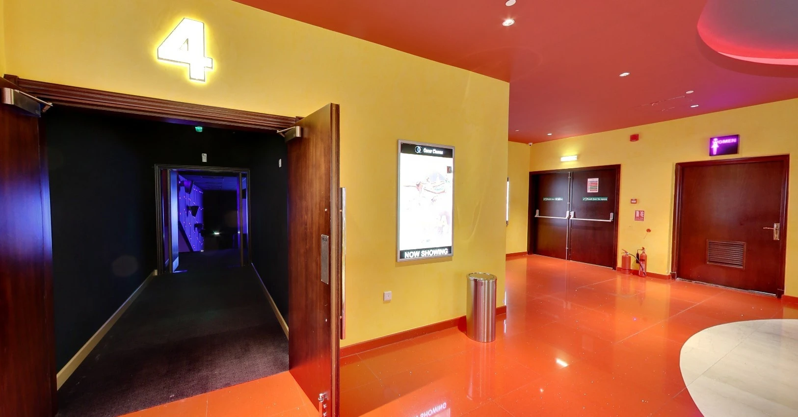 Star Cinema hallway with theater entrance, Al Ain Barari Outlet Mall.
