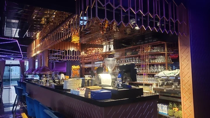 KUKU Restaurant and Lounge Dubai Al Wasl interior with bar and seating.