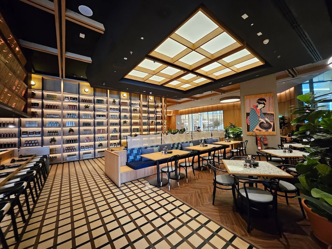 Modern interior of Social House Restaurant, Dubai with stylish seating.