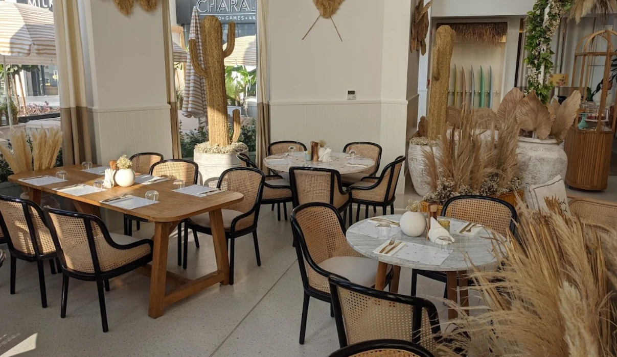 Cozy dining area at Brunch & Cake Wasl 51, Dubai.