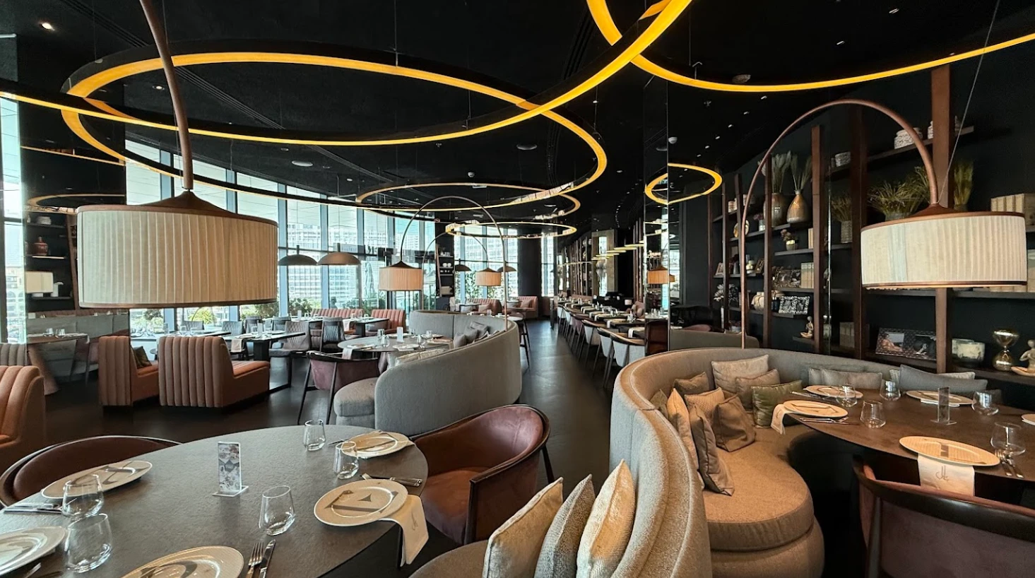 Elegant dining area at Babel Dubai Restaurant Downtown, Dubai.