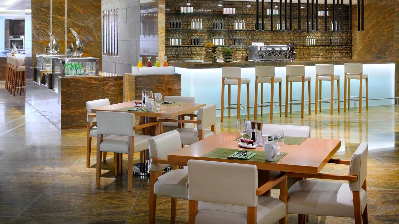 Modern dining area at Kitchen 6 Restaurant, Dubai.