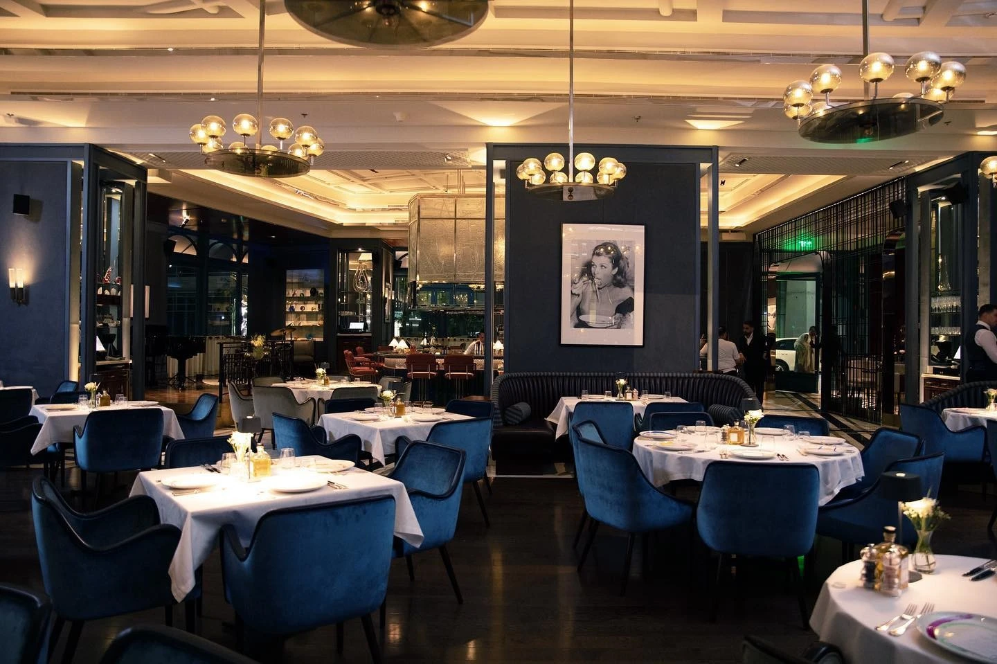 Elegant dining area in Il Baretto Restaurant, Riyadh.