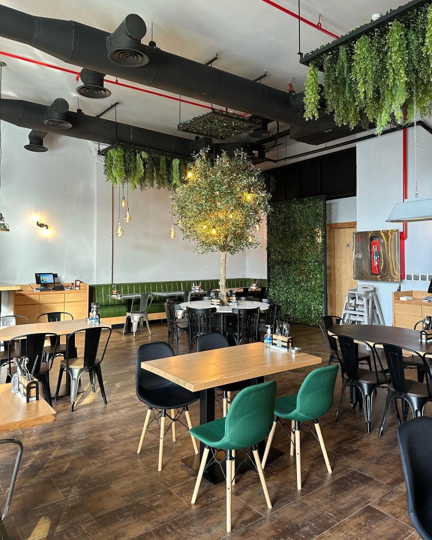 Modern dining area at Swiss Butter Le Mall, Jeddah.
