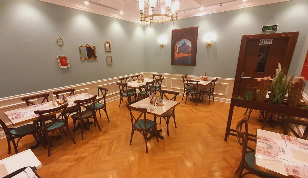 Cozy dining area at Makan Indian Restaurant Jeddah.