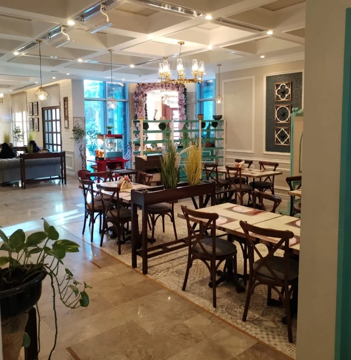 Elegant dining area at Makan Indian Restaurant, Jeddah.