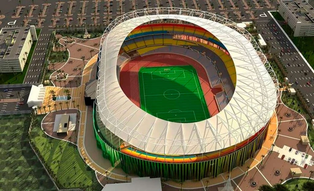 Aerial view of Prince Abdullah Al Faisal Sports City, Jeddah.