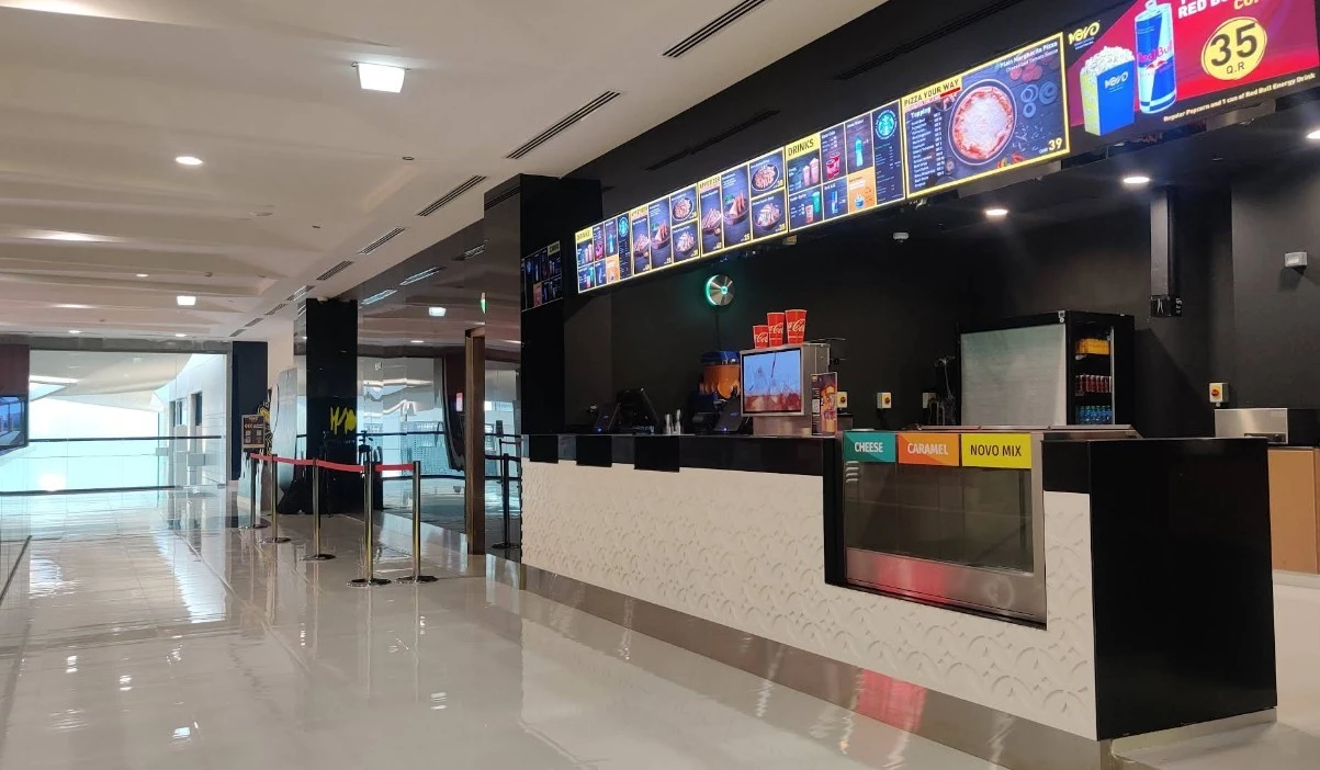 Concession stand at Novo Cinemas Msheireb Doha.