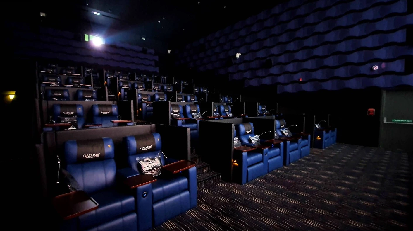 Luxurious seating at Novo Cinemas, Mall of Qatar, Al Rayyan.
