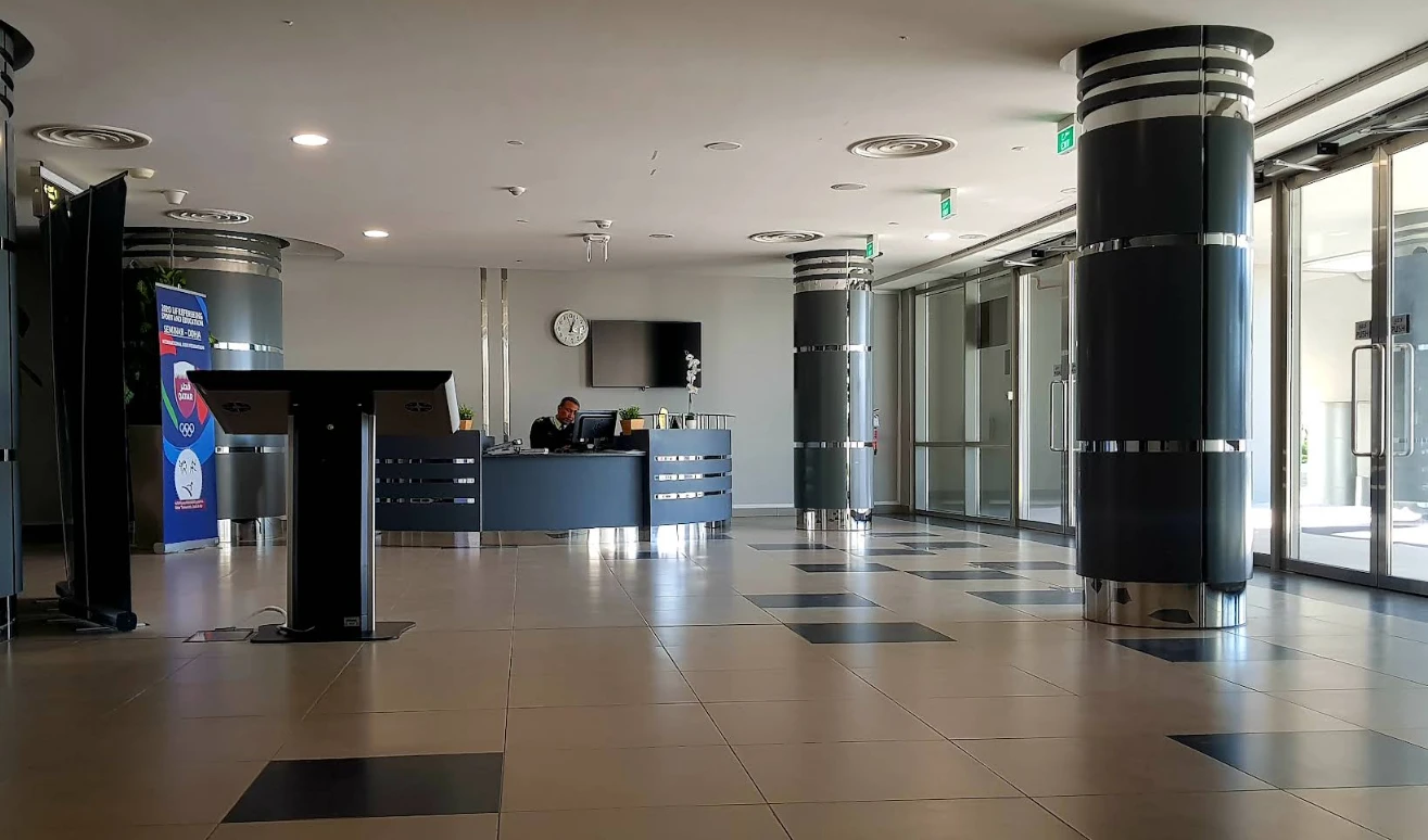 Lobby of Ali Bin Hamad Al Attiyah Arena, Doha.