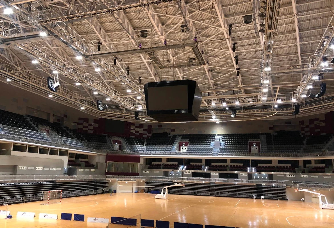 Spacious interior of Ali Bin Hamad Al Attiyah Arena, Doha.