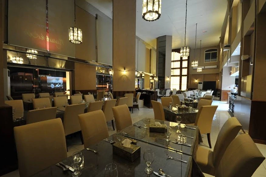 Elegant dining area at Nayaab Haandi Pakistani Restaurant, Dubai.