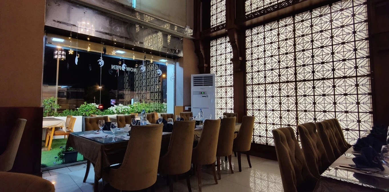 Elegant dining area at Nayaab Haandi Pakistani Restaurant, Dubai Al Wasl.