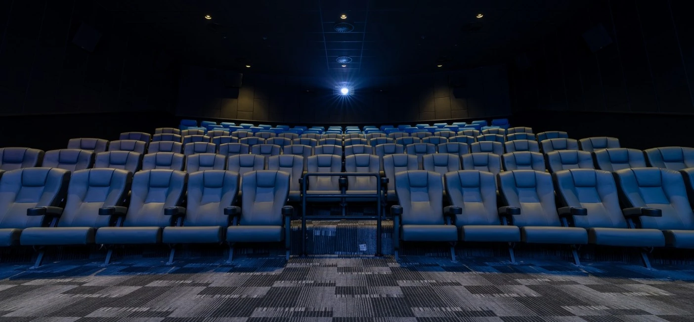 Muvi Cinemas Jubail Mall theater seating, Al Jubail.